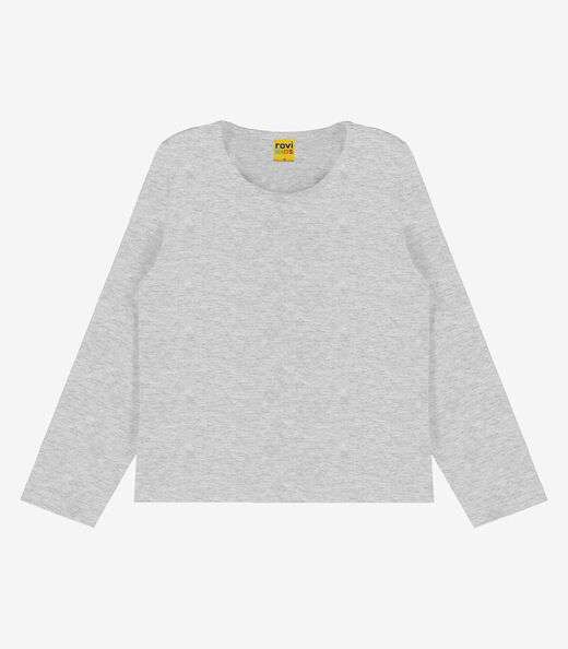 Image_Blusa Manga Longa Infantil Feminina Rovitex Kids Cinza