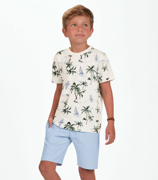 Image_Conjunto Camiseta com Bermuda Menino Trick Nick Bege