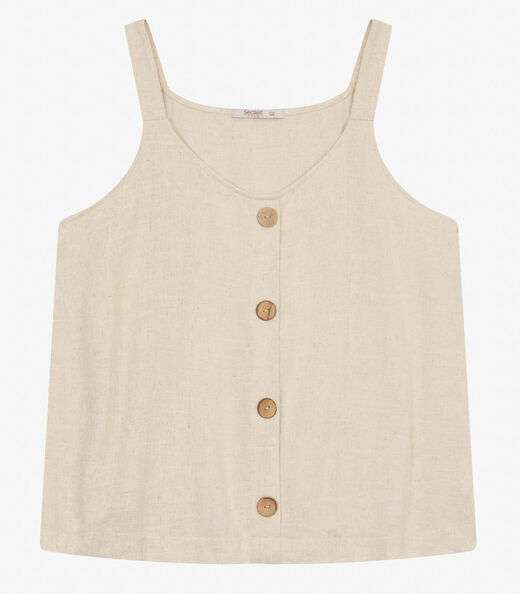 Regata Feminina Plus Size Secret Glam Bege