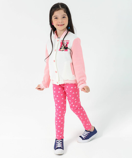 Jaqueta Bomber Infantil Minnie Marisa Tam 4 a 10 Rosa