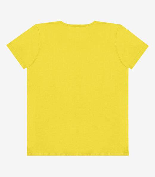 Blusa Feminina Manga Curta Estampada Select Amarelo