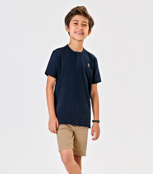 Conjunto Infantil Camiseta Com Bermuda Trick Nick Azul