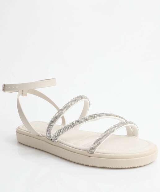 Sandália Feminina Flatform Via Uno Off White