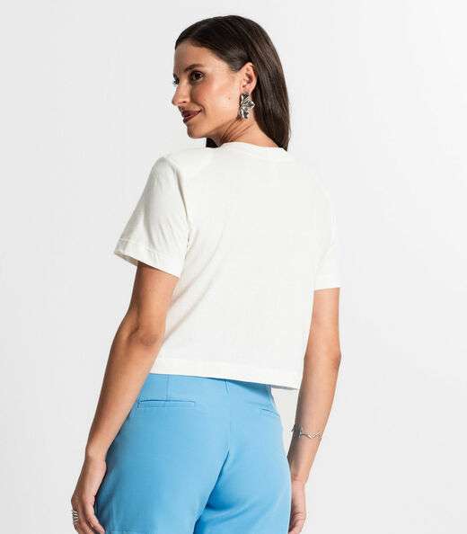 Camiseta Feminina Rovitex Bege