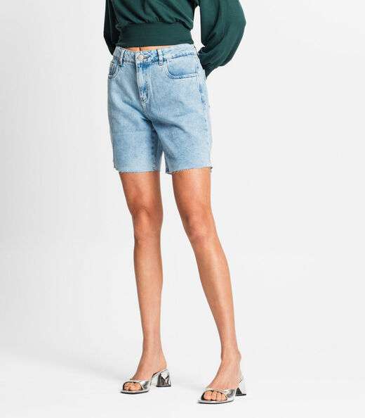 Bermuda  Feminina Jeans Sawary Azul