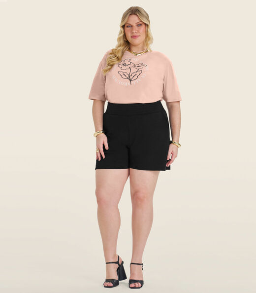 Image_Shorts Plus Size em Piquet Verona Secret Glam Preto