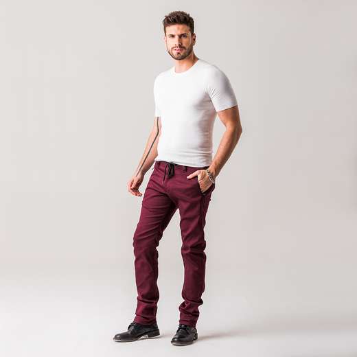 Calça Sarja Masculina Skinny Cordão Zune