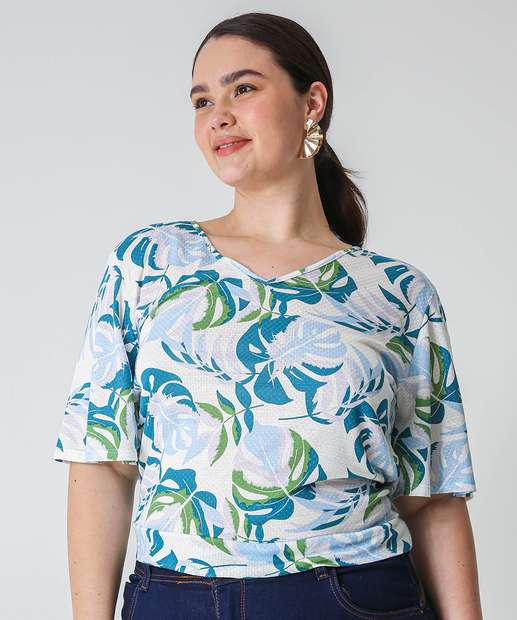 Image_Blusa Plus Size Feminina Estampada Vazado Marisa Off White