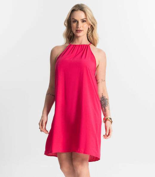 Vestido Feminino Tecido Viscose Select Rosa