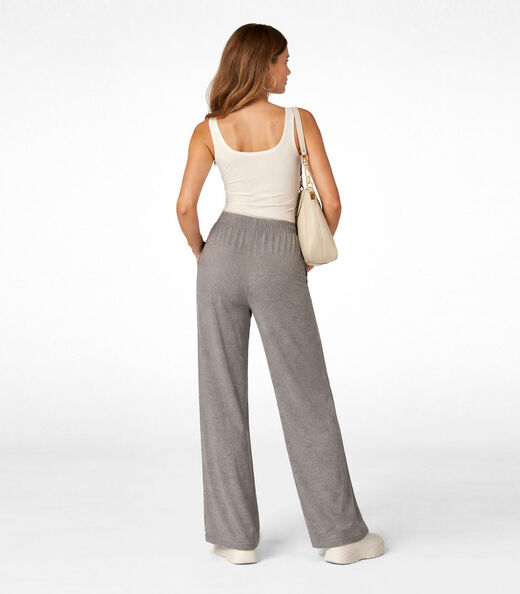 Calça Feminina Em Lanzinha Unique Collection Cinza