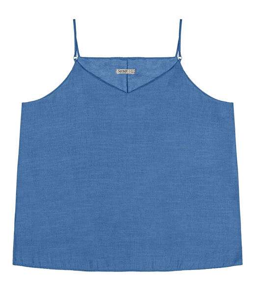 Blusa De Alça Feminina Plus Size Secret Glam Azul