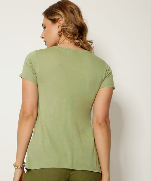 Blusa Feminina Estampada Manga Curta Marisa