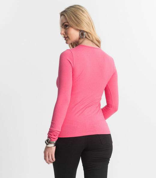 Blusa Feminina Canelada Select Rosa