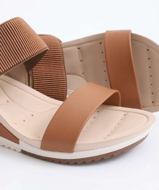 Sandália Feminina Plataforma Modare Caramelo