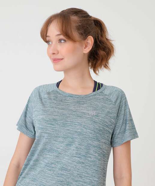 Blusa Feminina Fitness Mescla Marisa