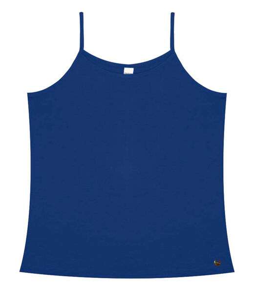 Blusa de Alça Feminina Viscotorcion Básica Rovitex Azul