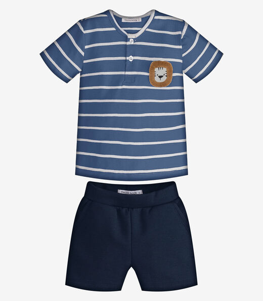 Image_Conjunto Infantil Camiseta Com Bermuda Trick Nick Azul