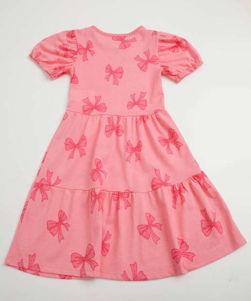 Vestido Infantil Estampa Laço Marisa Tam 4 a 10