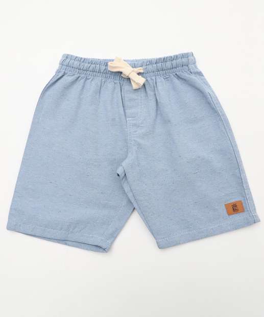 Bermudas Infantil Textura Marisa Tam 4 a 10 Azul