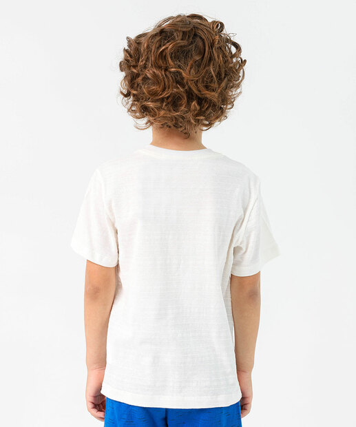 Camiseta Infantil Vingadores Marvel Tam 4 a 10 Off White 