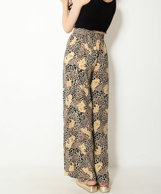 Calça Pantalona Feminina Estampa Animal Print Marisa