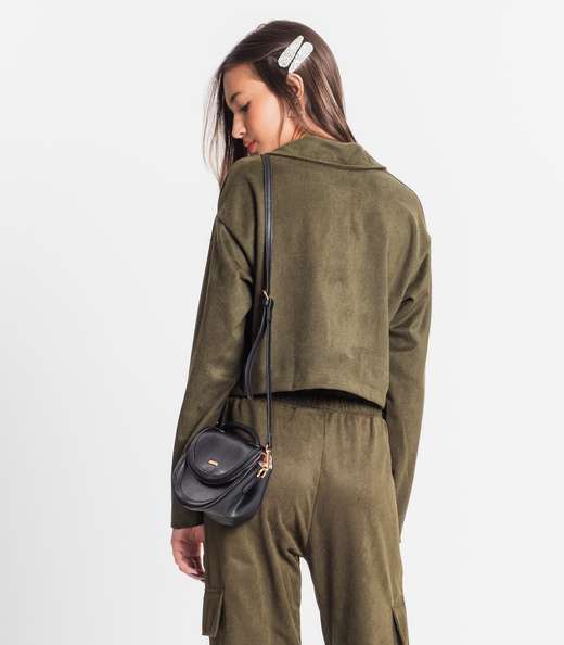 Casaco Juvenil Feminino Em Suede Sarjado Minty Verde