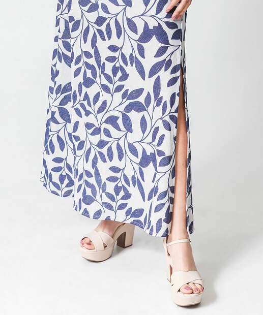 Vestido Longo Feminino Estampado Marisa