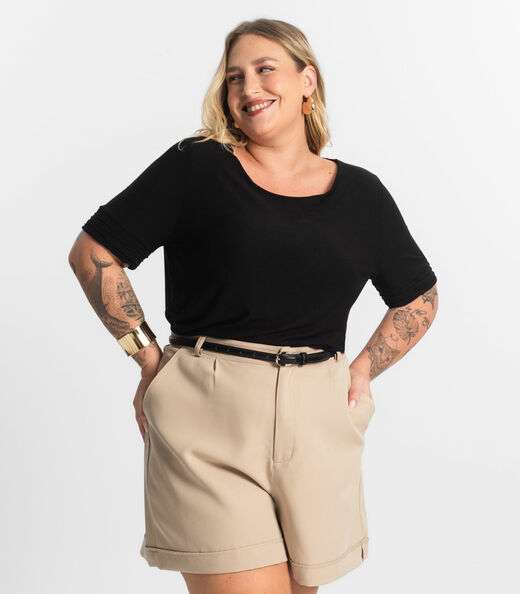 Image_Blusa Feminina Manga Curta Secret Glam Preto