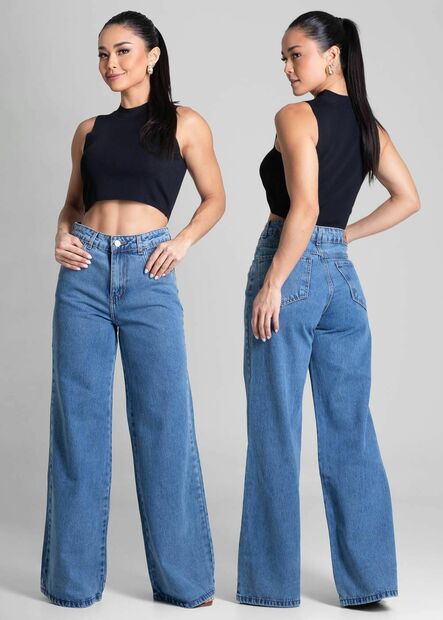 Calça Jeans Sawary Wide Leg - 282069