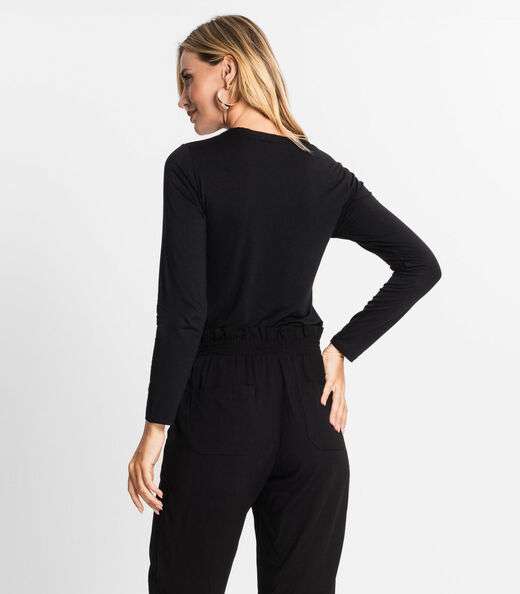 Blusa Feminina Manga Longa Endless Preto