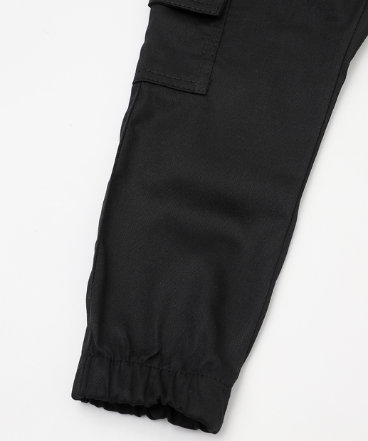 Calça Infantil Jogger Cargo Moletom Marisa Tam 1 a 3 Preta