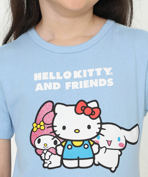 Blusa Infantil Estampa Hello Kitty Tam 4 a 10 Azul