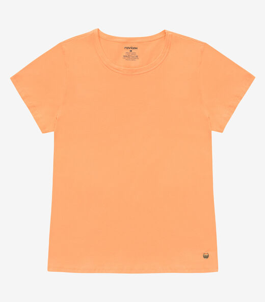 Blusa Feminina Cotton Leve Básica Rovitex Laranja