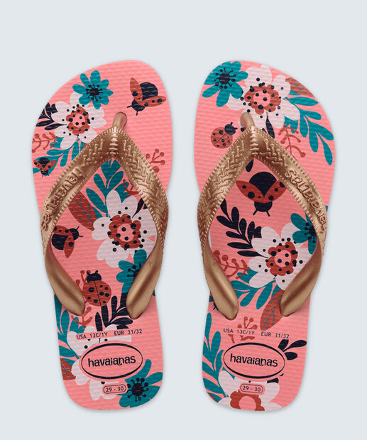 Chinelo Havaianas Infantil Estampa Flores
