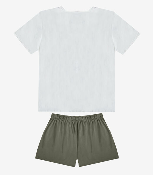 Pijama Feminino Shorts E Blusa Infinita Cor Verde