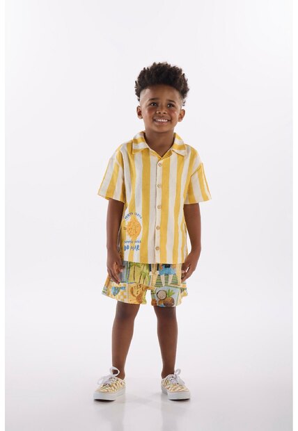 Image_Conjunto Menino Camisa e Short Três e Já