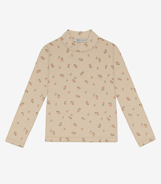 Blusa Manga Longa Feminina Infantil Trick Nick Bege