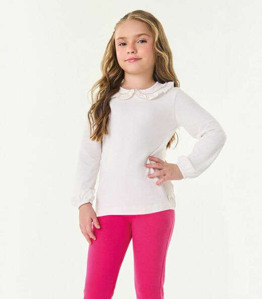 Image_Blusa Manga Longa Infantil Feminina Trick Nick Bege