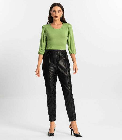 Blusa Feminina Manga 3/4 Endless Verde