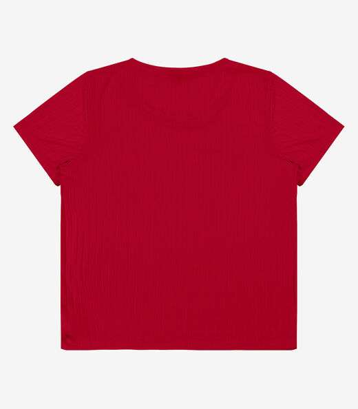 Blusa Malha Delicate Plus Infinita Cor Vermelho