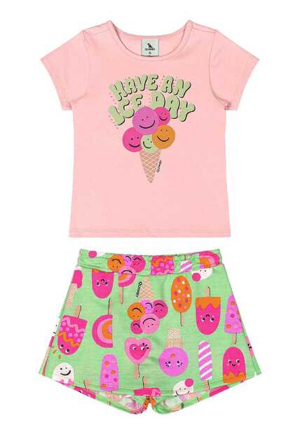 Conjunto Blusa e Short-Saia Quimby
