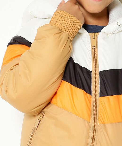 Casaco Infantil Puffer Recortes MR Tam 04 a 10