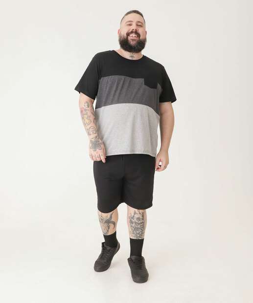 Bermuda Masculina Moletom Bolsos MR