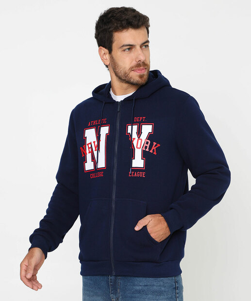 Image_Casaco Masculino Moletom Flanelado Capuz Marisa Azul
