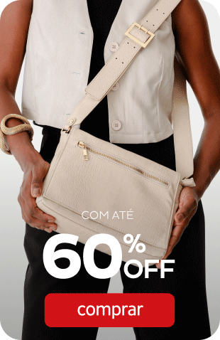 Bolsas com até 60%OFF