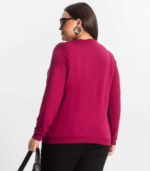 Blusão Feminino Plus Size Secret Glam Vermelho