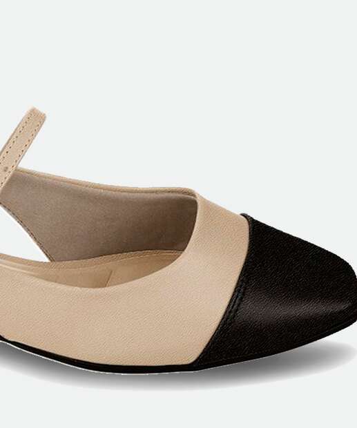 Sapatilha Feminina Slingback Bico Redondo Bebecê 