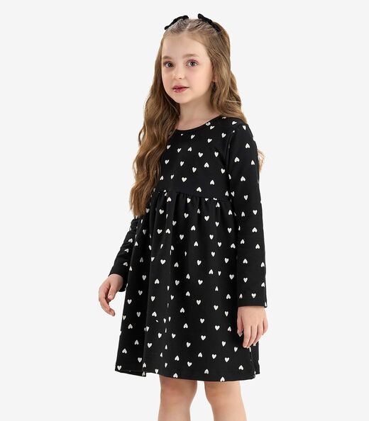 Vestido em Molecotton Peluciado Rovi Kids Preto