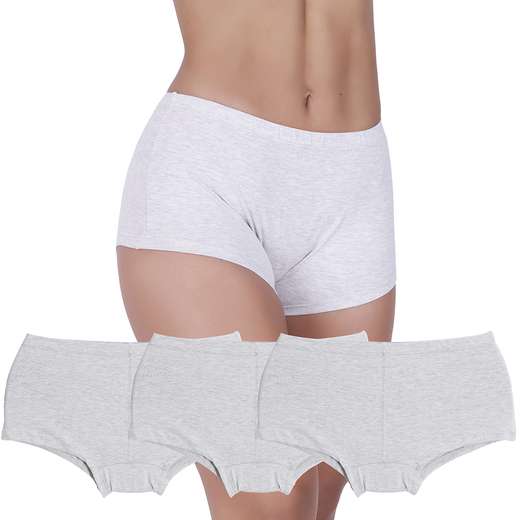 Image_Kit 3 Shorts Caramelo Algodão Concept Lingerie Multicolorido