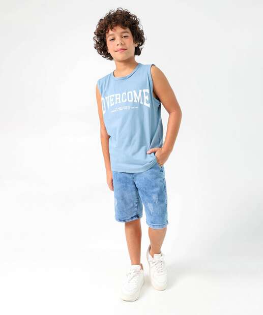 Regata Juvenil Estampada Marisa Tam 10 a 16 Azul